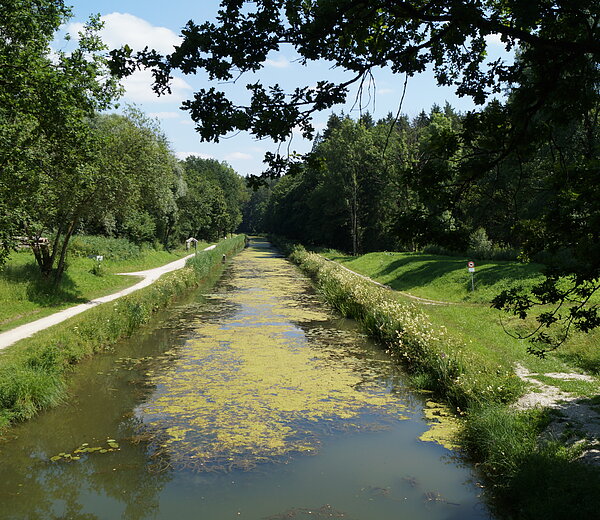 LDM-Kanal, Unteroelsbacher Einschnitt, Blick Richtung Suedost