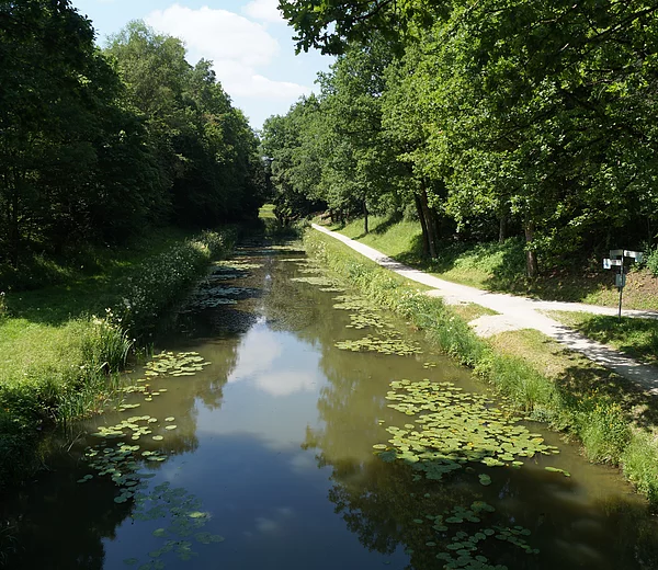 LDM-Kanal, Unteroelsbacher Einschnitt; Blick in den Einschnitt