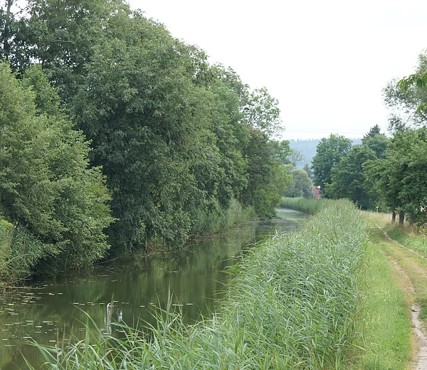 Schleuse 23 bei Berching. Blick ins Unterwasser.