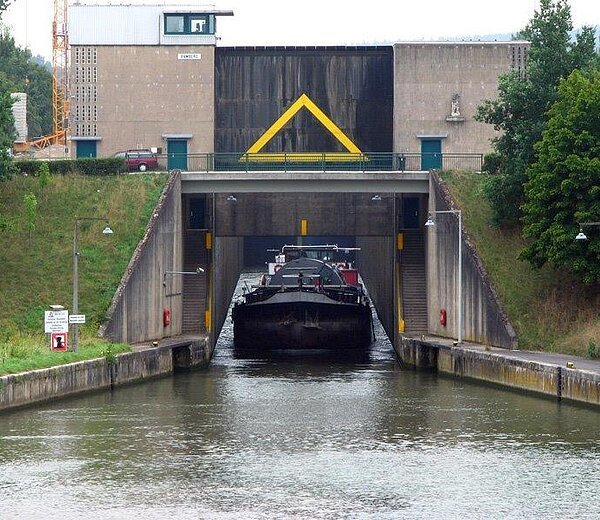 Schleuse Bamberg vom Kanal aus