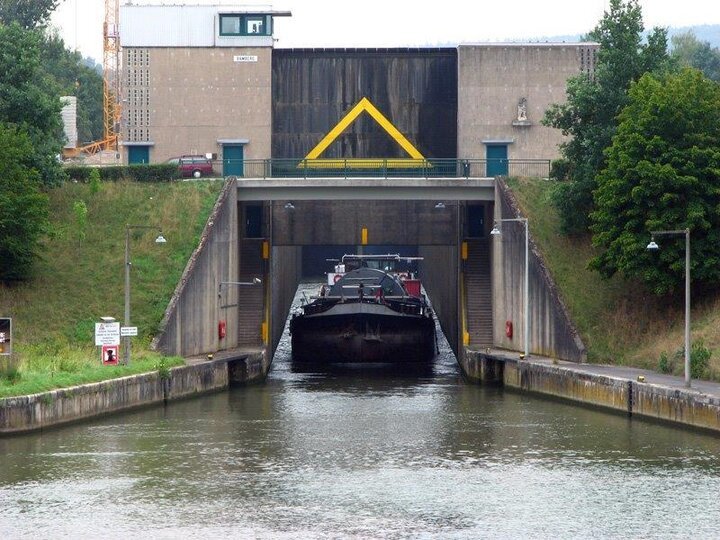 Schleuse Bamberg vom Kanal aus