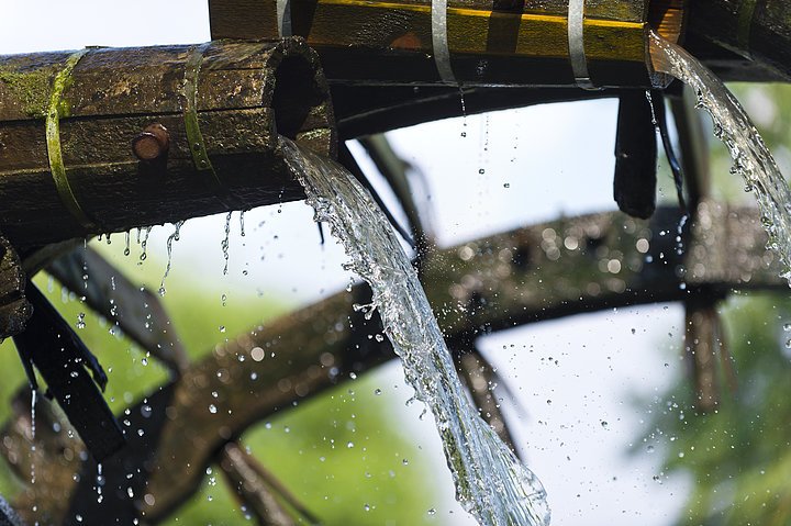 Wasserschöpfrad bei Hausen. Foto: Andreas Hub / Frankentourismus